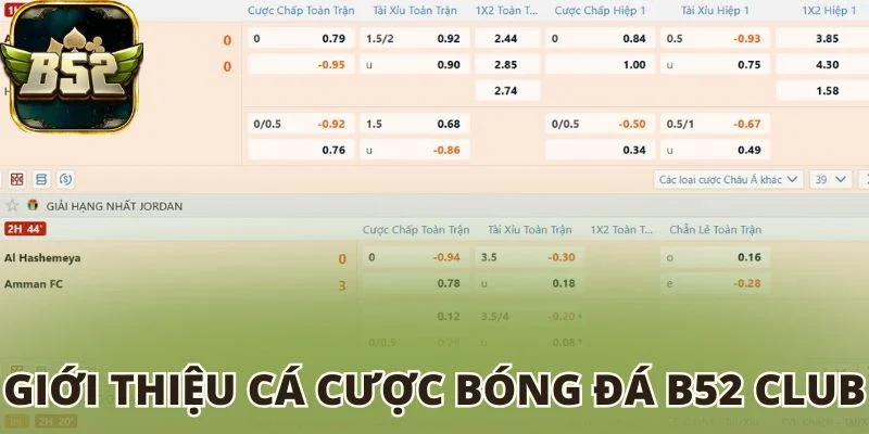 Giới thiệu cá cược bóng đá B52 club