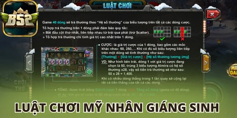 Luật chơi Mỹ Nhân Giáng Sinh B52 club